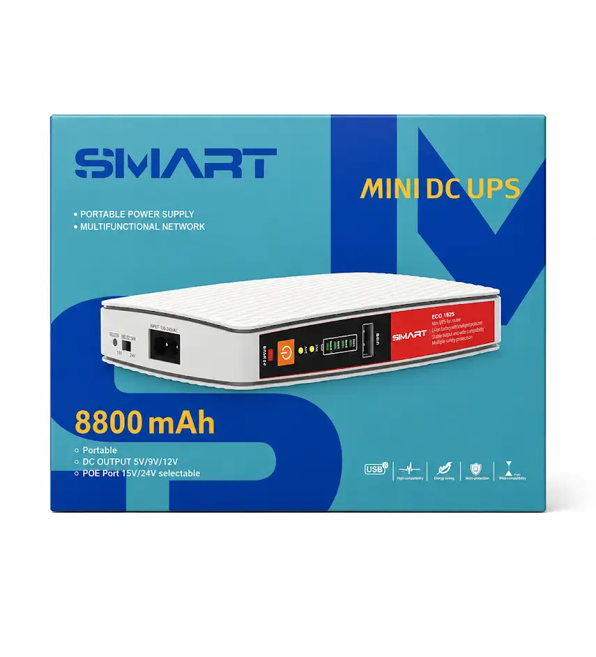 Smart Mini DC UPS – 8800mAh Power Bank