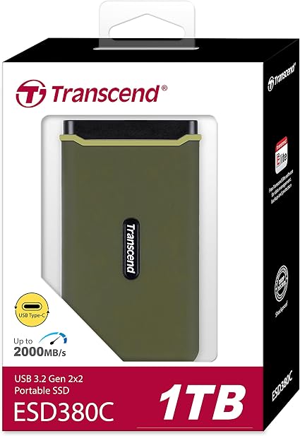 Transcend 1TB Portable SSD ESD380C up to 2000MB/s color option