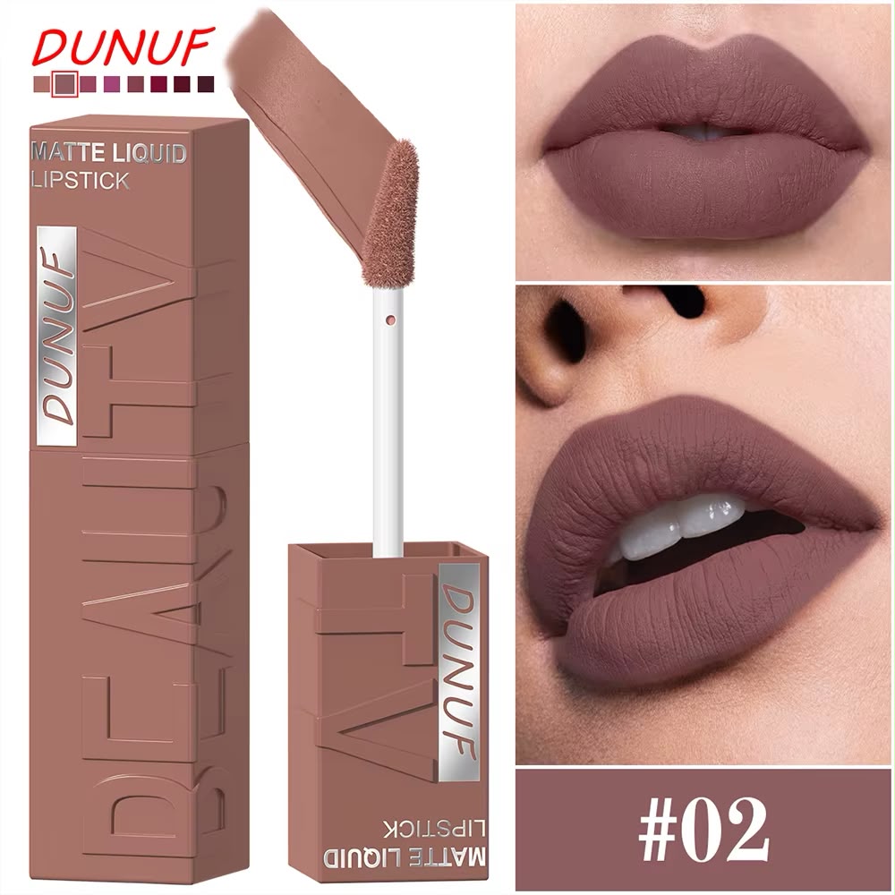 DUNUF Matte Liquid Lipstick - Long-Lasting Lip colour - 02 color option