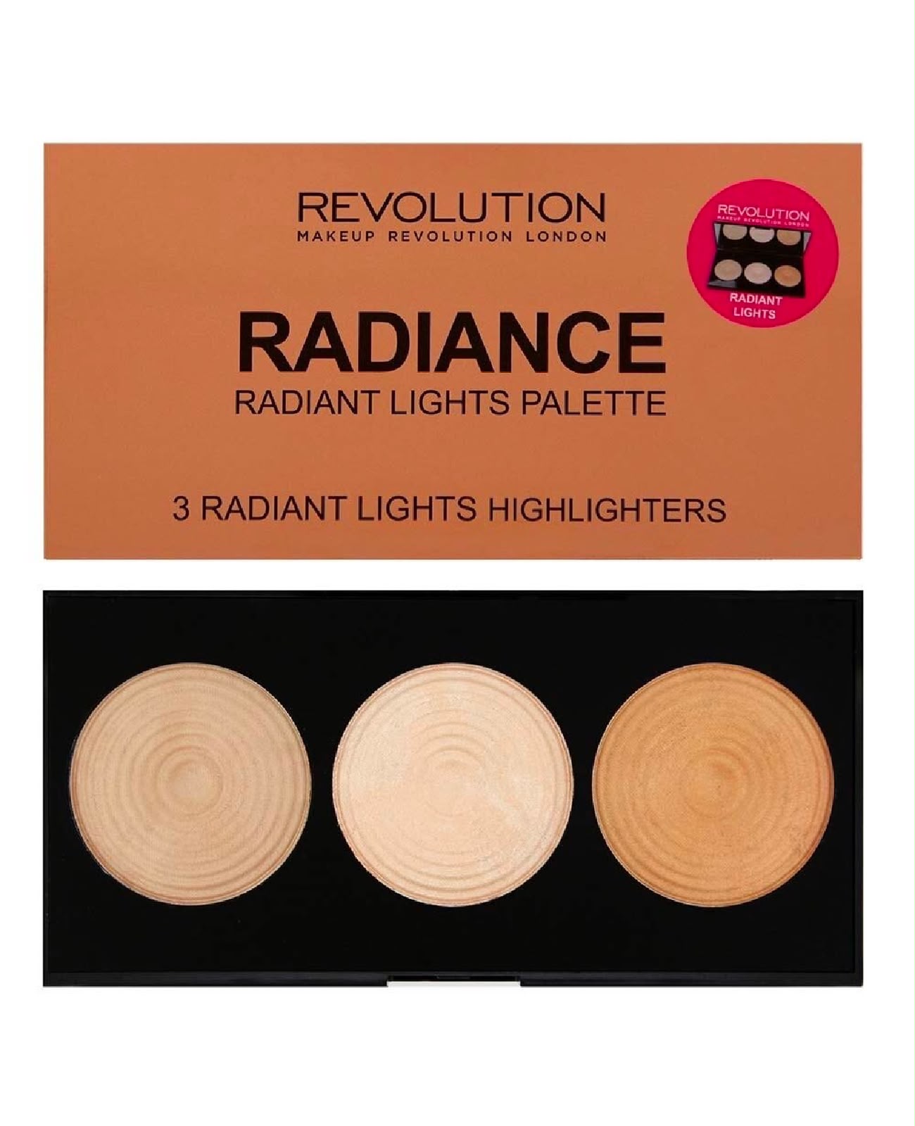 Revolution Highlighter Palette Radiance Light – 3 Radiant Highlighters