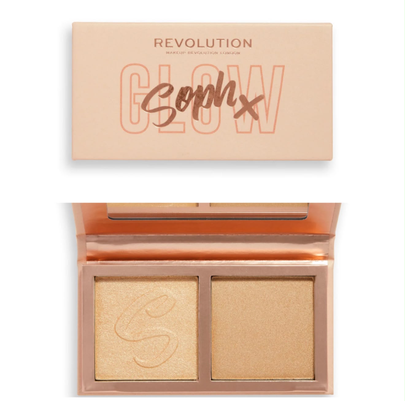 Revolution Face Highlighter Duo Soph X – Cookies & Cream color option