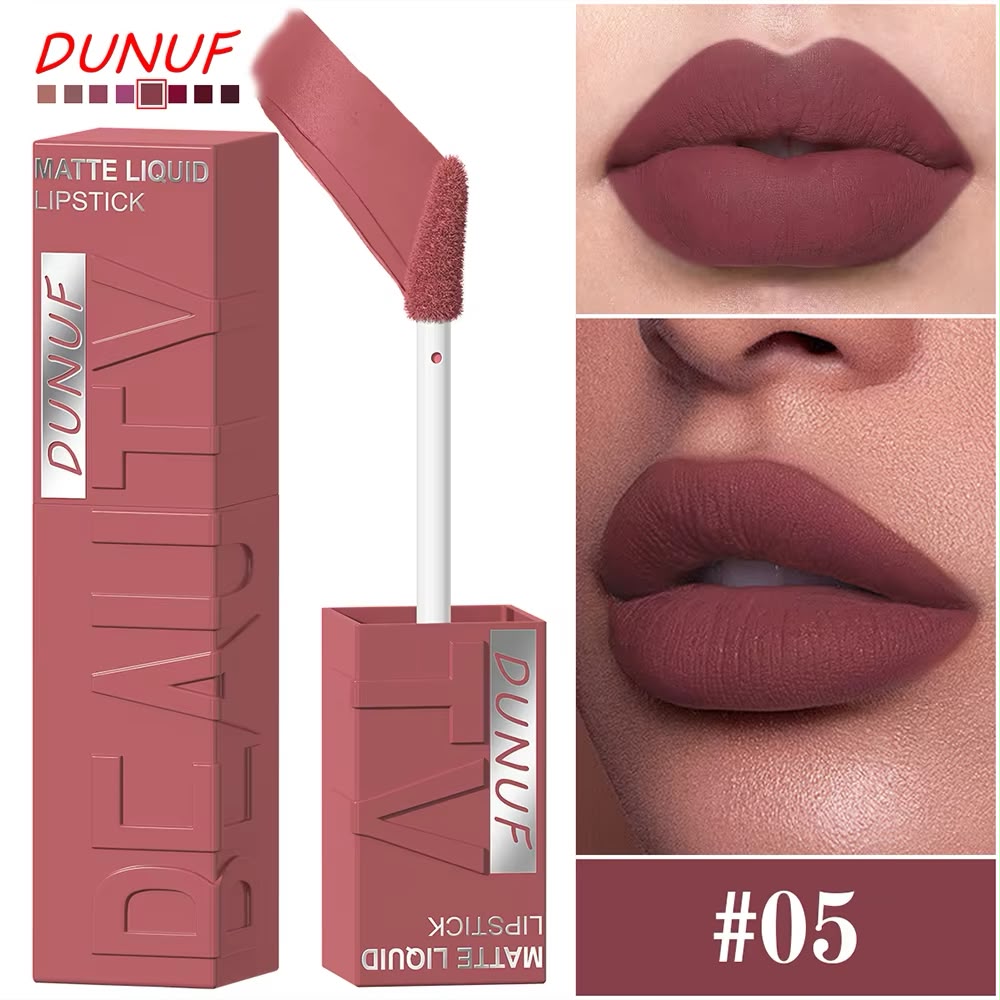 DUNUF Matte Liquid Lipstick - Long-Lasting Lip colour - 05