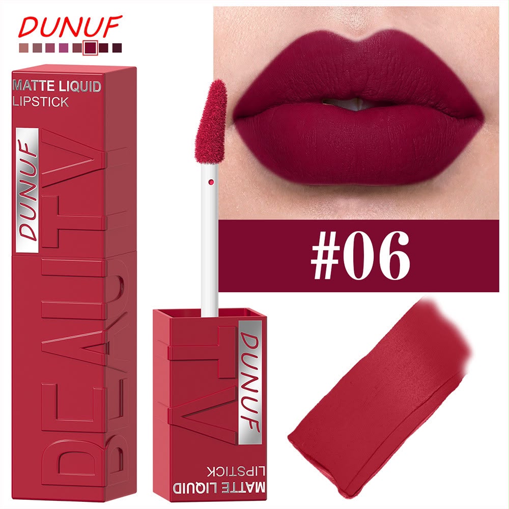 DUNUF Matte Liquid Lipstick - Long-Lasting Lip colour - 06