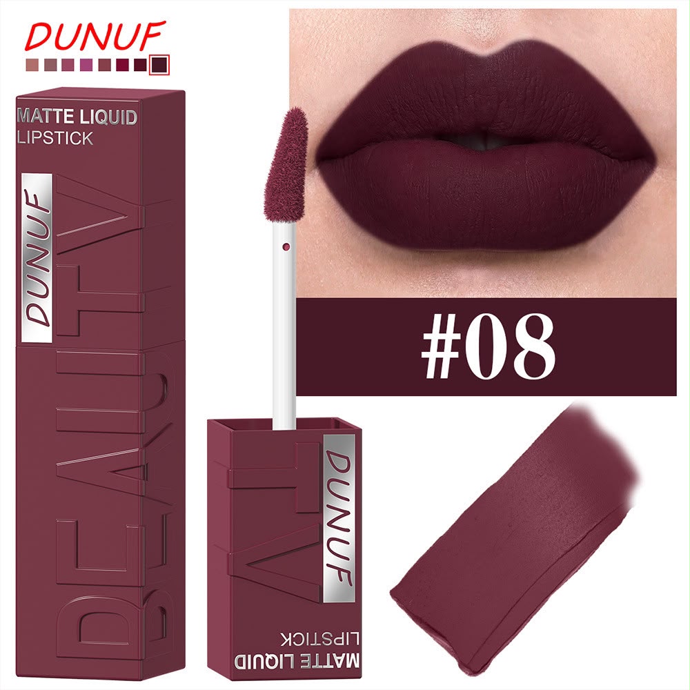 DUNUF Matte Liquid Lipstick - Long-Lasting Lip colour - 08 color option