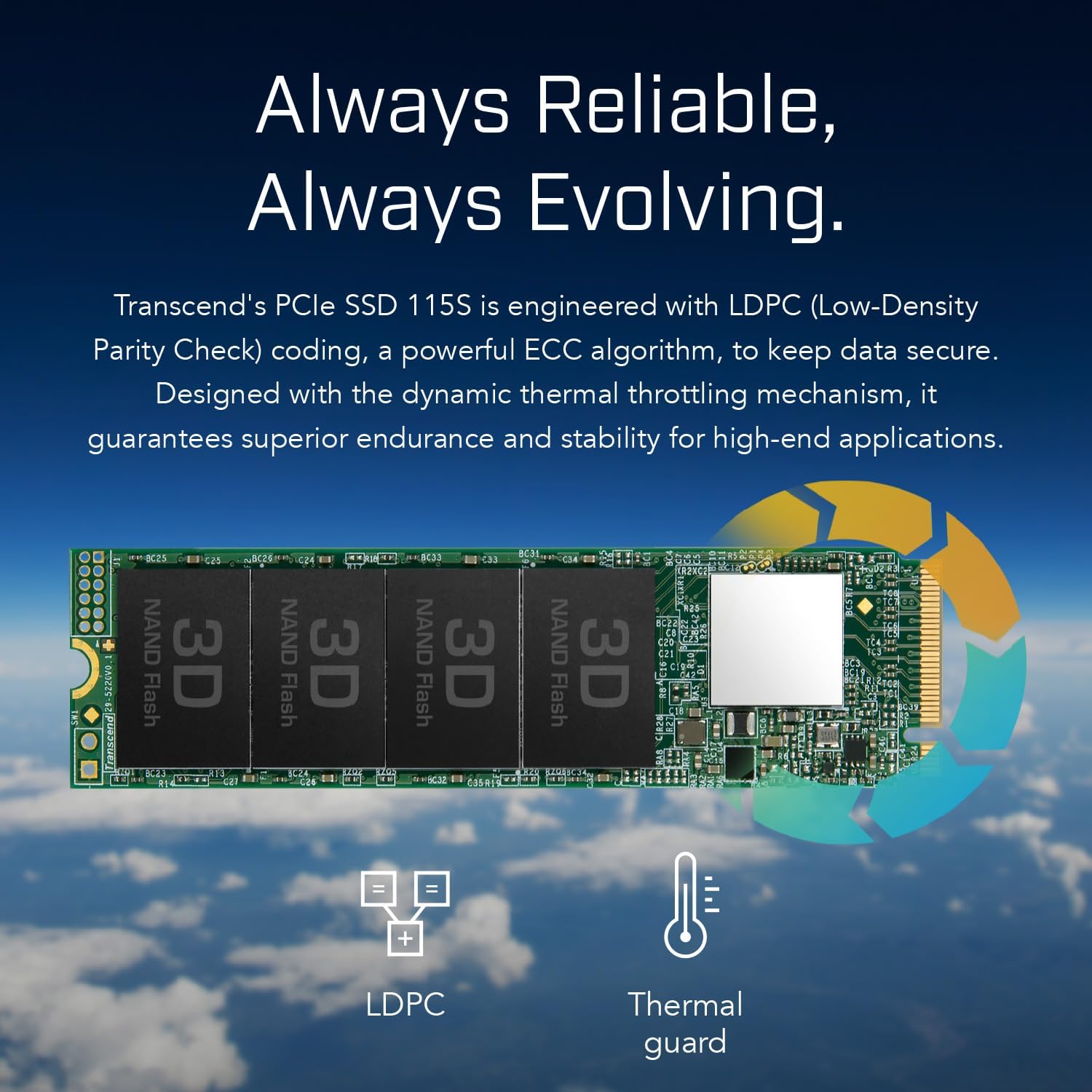 ترانسێند دیسکی SSD ـی 115S بە قەبارەی 2 تێرابایت و تەکنەلۆژیای NVMe