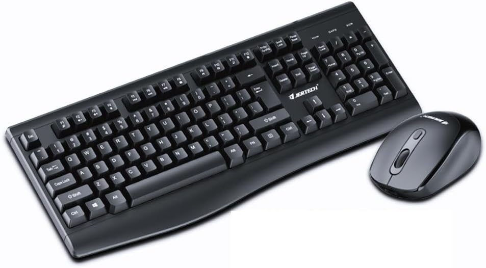 JERTECH KM500 Wireless Keyboard & Mouse Combo – Black color option