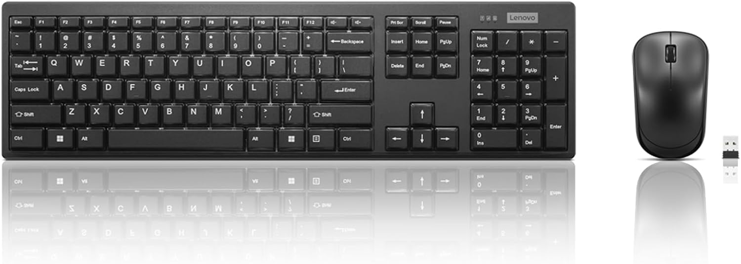 Lenovo 100 Wireless Keyboard & Mouse Combo color option