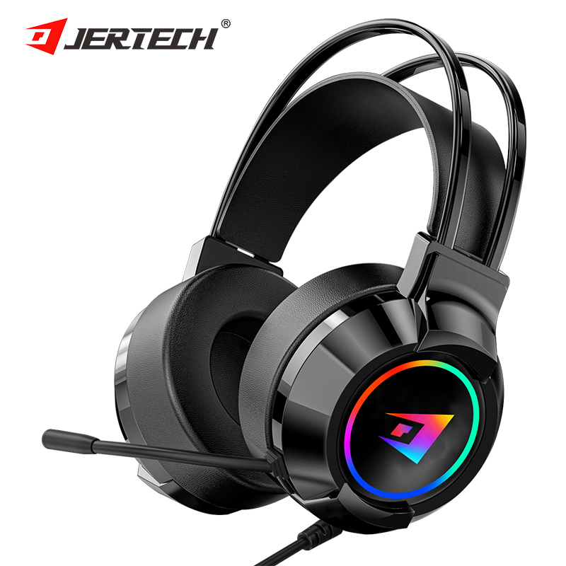 JERTECH Gaming Headset – HG03 USB RGB with Microphone – Over-Ear – Black color option