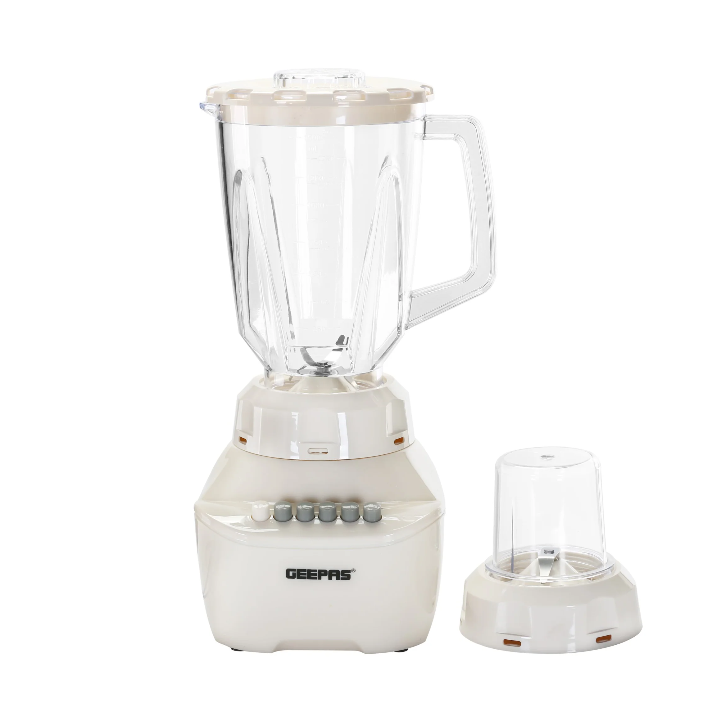 Geepas GSB5362 2-in-1 Blender – 1.5L Plastic Jar – 400W Motor – 4 Speed Control with Pulse – Overheat Protection – Chopper, Coffee Grinder & Smoothie Maker color option