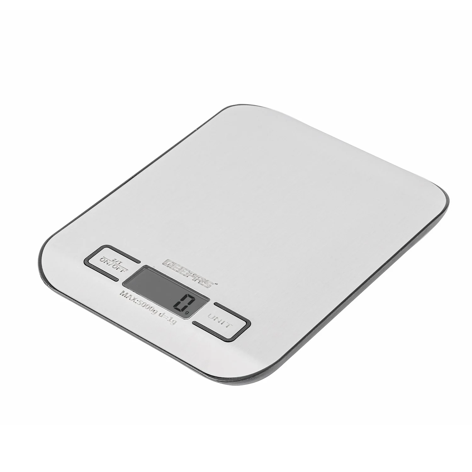 Geepas GKS46526UK Digital Kitchen Scale – 5kg Capacity – LED Display – Tare Function – High Precision Sensor – Auto On/Off – Stainless Steel Platform