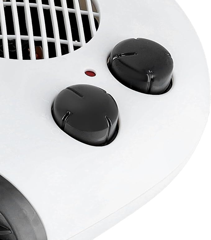 KRYPTON Fan Heater – 2 Heating Powers -Overheat Protection -Cool/Warm/Hot Air Selection -Adjustable Thermostat