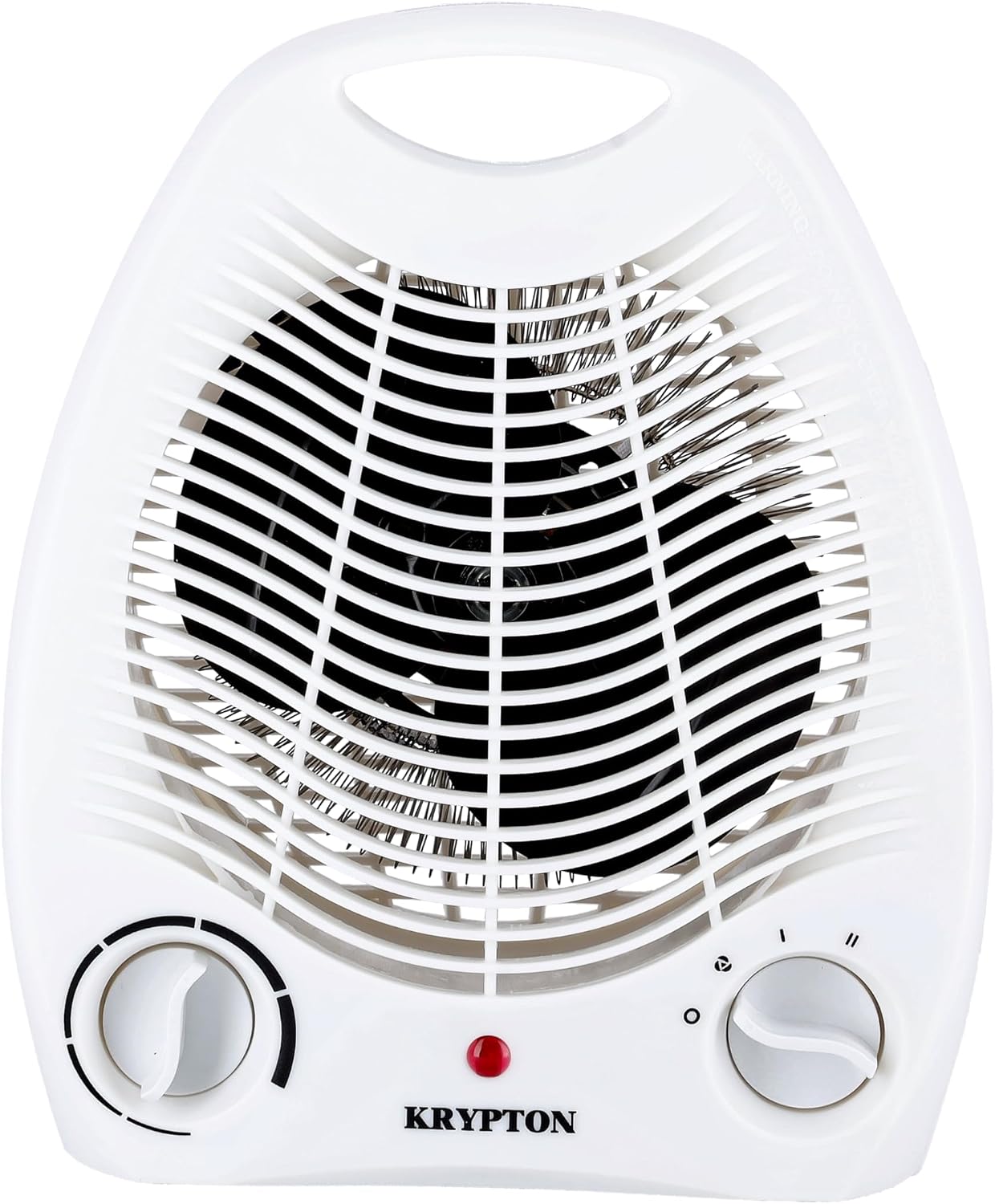 Krypton Fan Heater KNFH6360 -2 Heating Powers 1000W/2000W -Cool/Warm/Hot Air -Adjustable Thermostat -AC 220–240V -50/60Hz