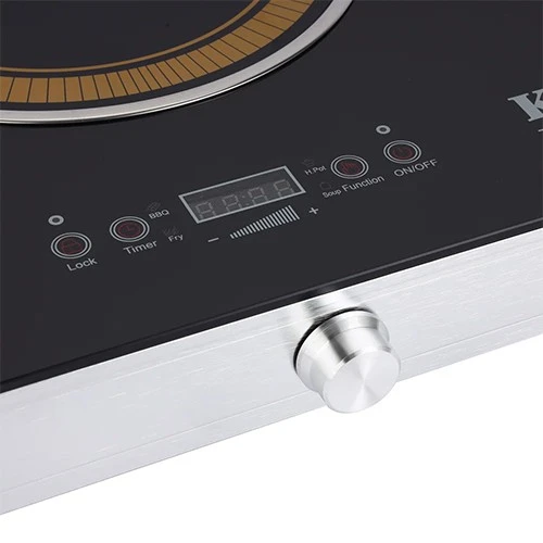 Krypton Digital Double Infrared Cooker KNIC6428 – 3600W Power, Double Cooking Hob, Touch & Knob Control, 9 Cooking Levels, Premium Glass Cooktop, Advanced Safety Protection, Digital LED Display – Black