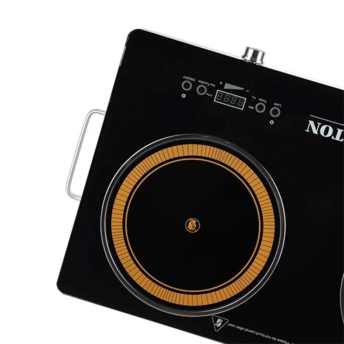 Krypton Digital Double Infrared Cooker KNIC6428 – 3600W Power, Double Cooking Hob, Touch & Knob Control, 9 Cooking Levels, Premium Glass Cooktop, Advanced Safety Protection, Digital LED Display – Black