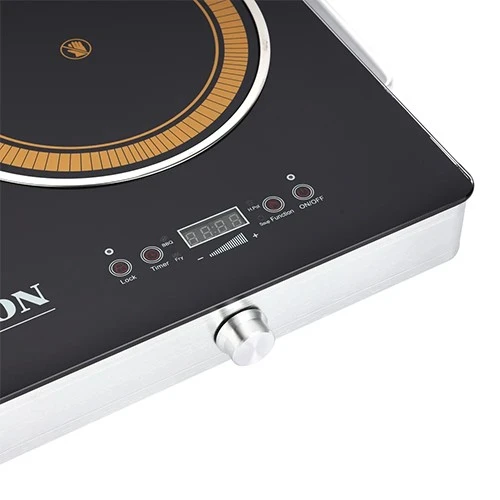 Krypton Digital Double Infrared Cooker KNIC6428 – 3600W Power, Double Cooking Hob, Touch & Knob Control, 9 Cooking Levels, Premium Glass Cooktop, Advanced Safety Protection, Digital LED Display – Black