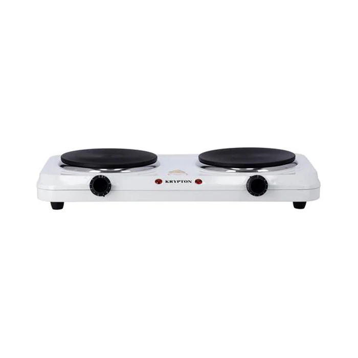 Krypton Electric Double Hot Plate KNHP5306 – 2000W Power, Double Cooking Hob – White