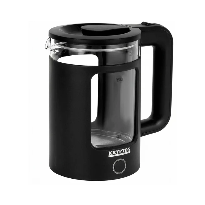 Krypton Electric Glass Kettle KNK6563 | Double-Layer Glass | 1.7L Capacity | Black