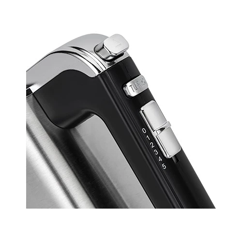 Geepas Hand Mixer GHM2001 | 400W Copper Motor | 5 Speed Settings with Turbo Function | Safe Eject Button | Ergonomic & Lightweight Design | Black & Silver
