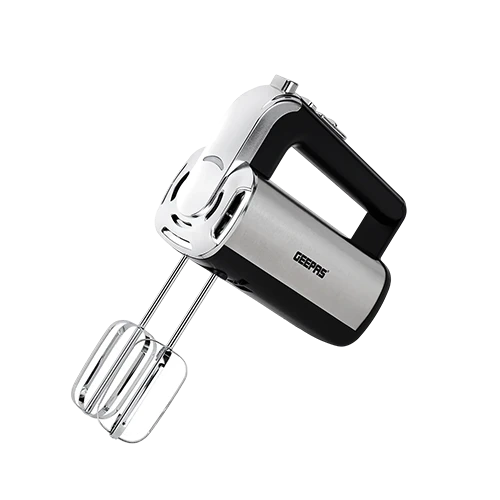 Geepas Hand Mixer GHM2001 | 400W Copper Motor | 5 Speed Settings with Turbo Function | Safe Eject Button | Ergonomic & Lightweight Design | Black & Silver color option