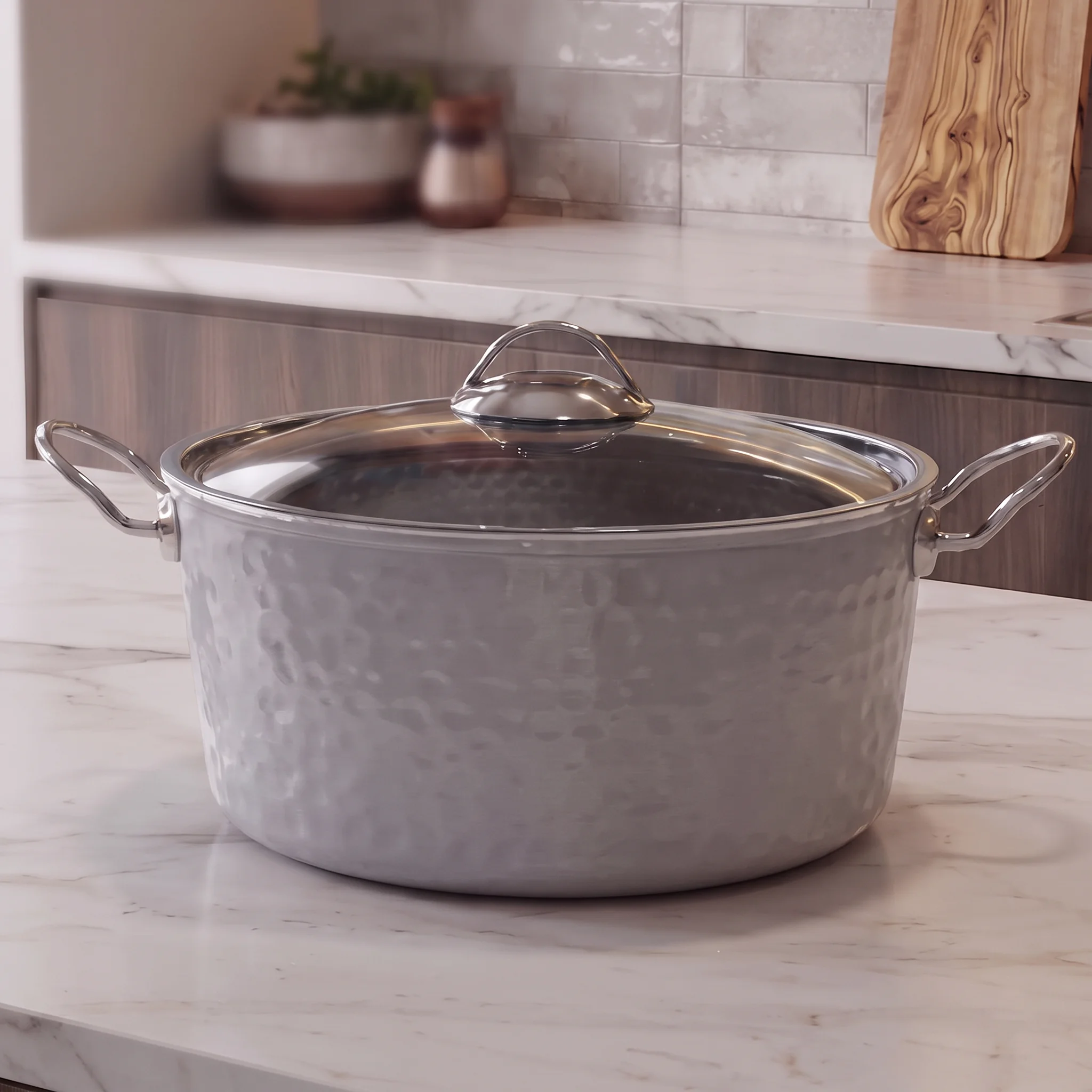 9-Piece Ceramic Non-Stick Cookware Set with Glass Lids – silver