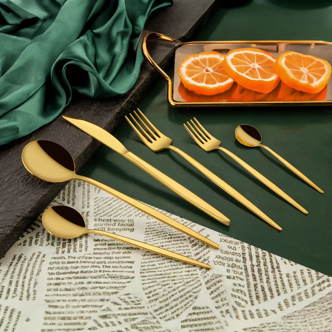 Ozlife 36-Piece Cutlery Set – Gold – 2-Year Warranty
